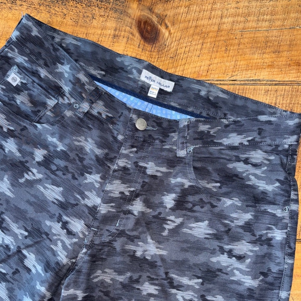 Peter Millar Crown Sport Mens Performance Stretch Camo 5 Pocket Golf Pants 33x32